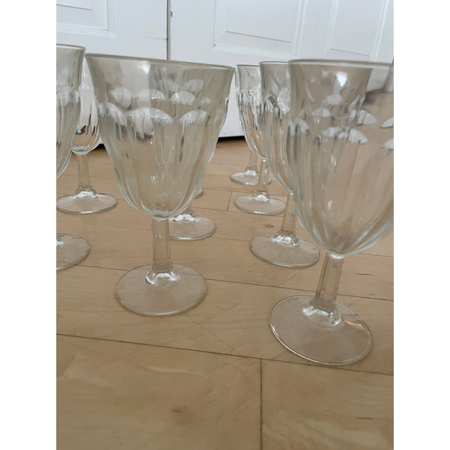 Glass Vintage Duralex Picardie Wine Glasses - Set of 10 For Sale - Image 7 of 9