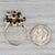 Blue 4.73ctw Blue Sapphire Diamond Cluster Ring 14k Yellow Gold Size 7 Cocktail For Sale - Image 8 of 8