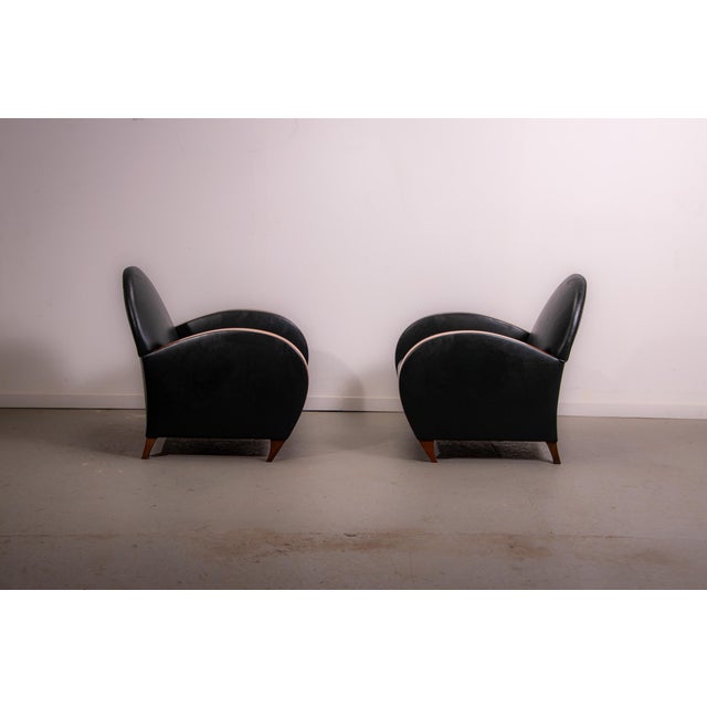 Mid-Century Modern Leather Chairs, 1970, Set of 2 For Sale - Image 16 of 18
