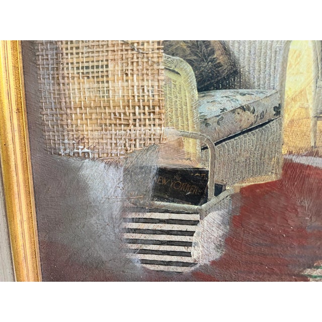 Textile-Enhanced Interior Scene by Sharon Stoneburner – Signed & Framed For Sale - Image 4 of 13