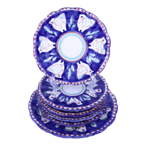 Vintage Vietri Solimene Campagna Chicken Plates - Set of 6