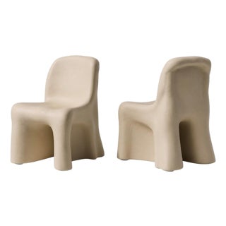Vintage Dalila Beige Armless Outdoor Chairs by Gaetano Pesce for Cassina, Set of 2 For Sale