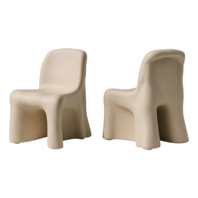 Vintage Dalila Beige Armless Outdoor Chairs by Gaetano Pesce for Cassina, Set of 2 For Sale