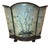 Vintage Tole Orchid Wastebasket With Scalloped Edge For Sale