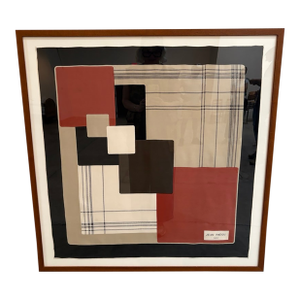 Framed Vintage Geometric Jean Patou Scarf