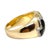 Vintage graduating domed band crafted in 14K yellow gold, featuring a striking black onyx design. The onyx is hand carved...