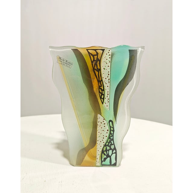 Murano Glass Vase and Centerpiece by Mario Bizzotti, Italy, 1980s, Set of 2 For Sale - Image 9 of 15
