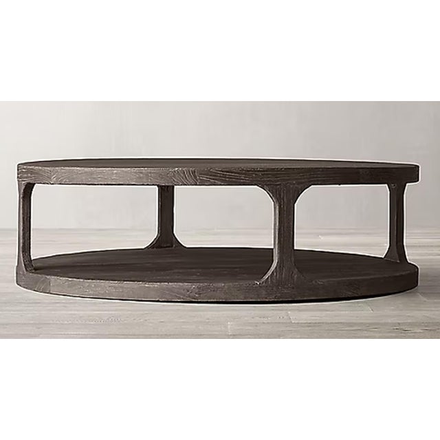 Restoration Hardware Martens Coffee Table 55" Round For Sale - Image 11 of 11