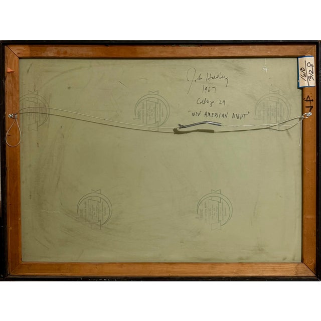 John Hultberg, Large John Hultberg SF Bay Area Artist Abstract Expressionist Collage Painting, 1967 For Sale In Miami - Image 6 of 14