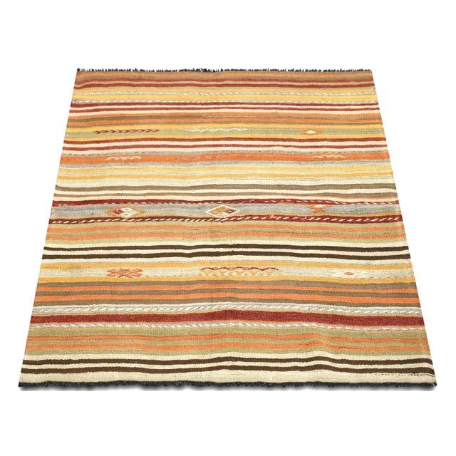 1960s 1960s Turkish Kilim For Sale - Image 5 of 5