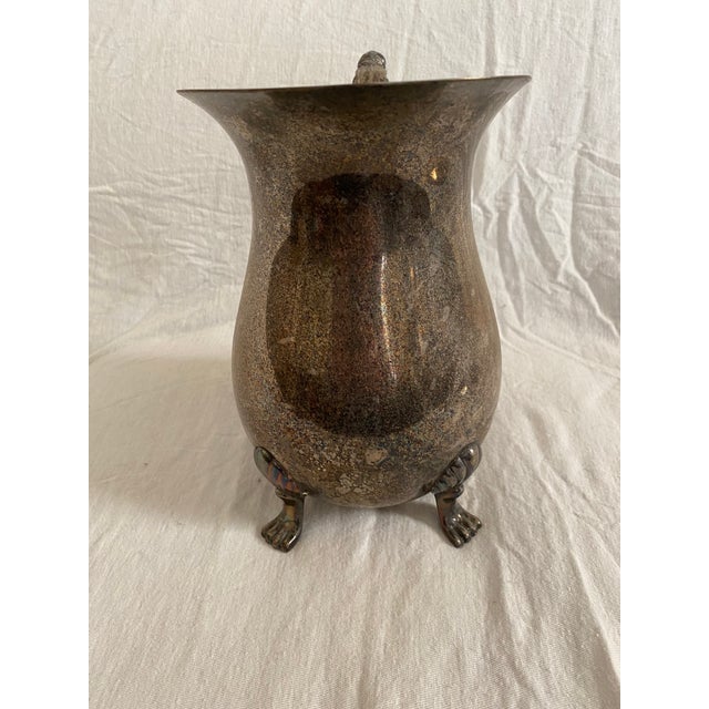 Vintage Leonard Silverplate Water Pitcher Beautiful Design Accents on Legs and Handle