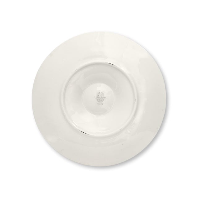 French Midcentury French Longchamp Oyster Plates, Set of 6 For Sale - Image 3 of 3