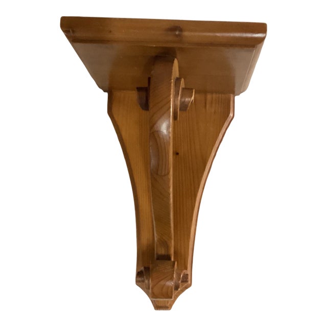 Vintage Wood Wall Shelf From England For Sale