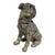 Austrian Seated Composition Pug Dog Lifesize Sculpture For Sale