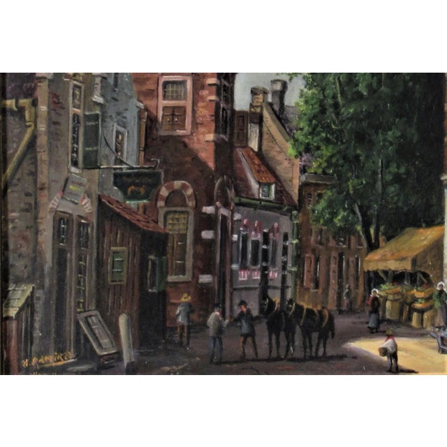 Late 20th Century Henry Ramirez, European Cityscape #1, Circa 1990 For Sale - Image 5 of 10
