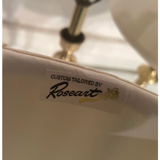 Brass Pair of Brass Lamps With Shades For Sale - Image 8 of 11