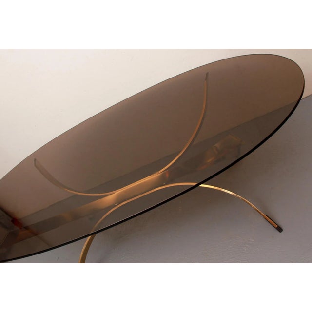 Brown Vintage Coffee Table in Smoke Glass by Maria Pergay, 1975 For Sale - Image 8 of 10