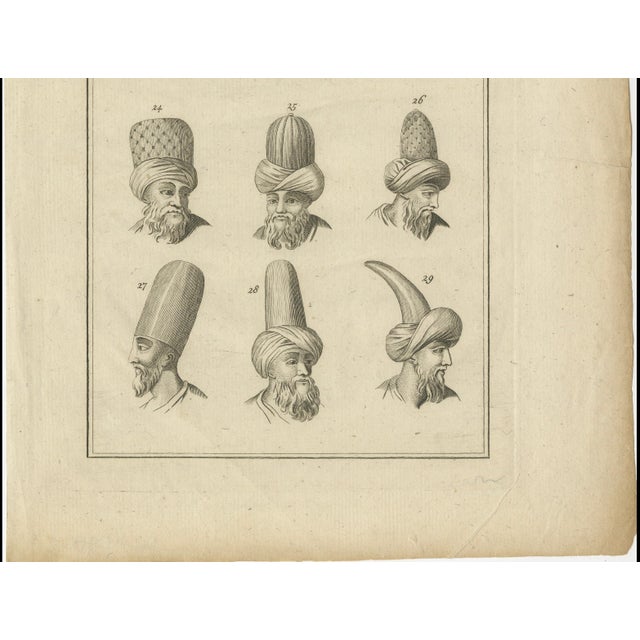 Gold After Carsten Niebuhr, Ottoman Turban Study, 18th Century, 1774 For Sale - Image 8 of 9
