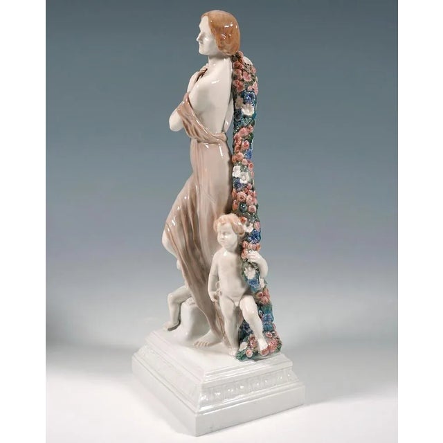 1920s Large Porcelain Group Joy of Life attributed to J. Limburg Rosenthal Selb, Germany, 1923 For Sale - Image 5 of 11