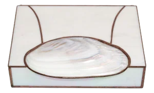 Mid-Century Modern Handmade Nautical Mother of Pearl & Seashell Decorative Box