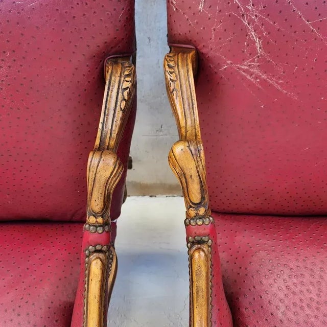 French Wingback Chairs by Baker Pair For Sale In Miami - Image 6 of 12