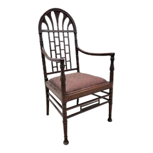 Antique American Aesthetic Carved Mahogany Side Chair