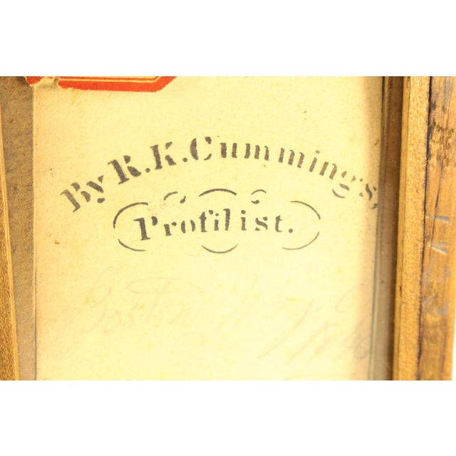 Rare Dated May 6th, 1840 Silhouette of a Gentleman by Rufus K. Cummings, Boston For Sale - Image 10 of 12