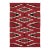 Modern Navajo Style Southwest Wool Rug - Crimson Red & Geometric Diamond Motif For Sale