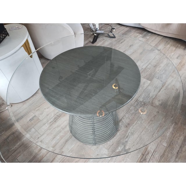 Wood Baker's Dining Table From the McGuire Collection For Sale - Image 7 of 8