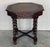 Spanish Antique Hexagonal Side or Center Walnut Table With Six Carved Legs For Sale - Image 3 of 13
