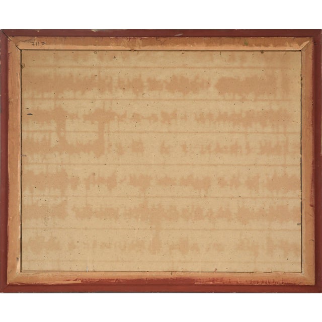 Mid 20th Century Patchwork Abstracted Landscape Mixed-Media Drawing, Framed For Sale - Image 11 of 11