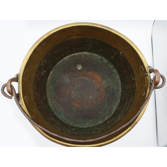 Brass Circa 1880 English Copper & Brass Large Bucket For Sale - Image 8 of 10