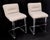 Mid 20th Century Pair Bent Lucite 1970s New Alcantera Upholstery Swivel Barstool Chairs Chairs For Sale - Image 5 of 15