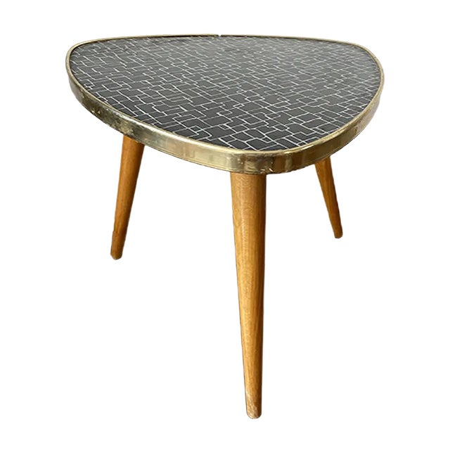 Kidney-Shaped Formica Flower Table or Plant Stand, 1950s For Sale