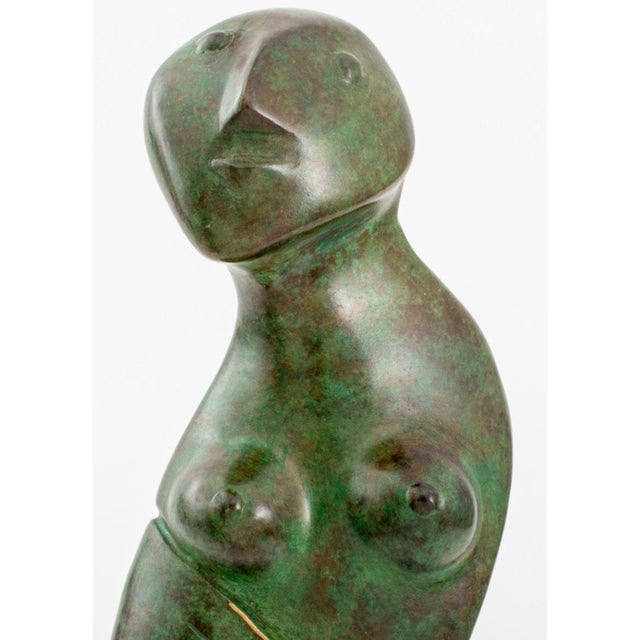 Ronald K. Parker (American, b. 1939) "Love", Verdigris Patinated and Gilt Bronze Sculpture, 1999, signed "Parker" and...