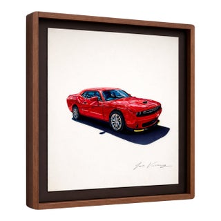 'Dodge Challenger' Original Framed Drawing For Sale