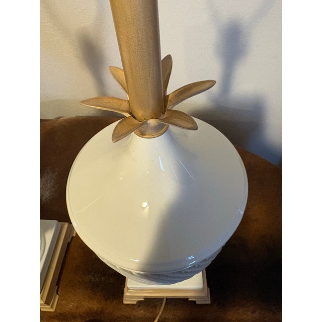 These elegant, neutral, classic Frederick Cooper lamps have beautiful lattice, detail, a gorgeous, soft ivory color and...