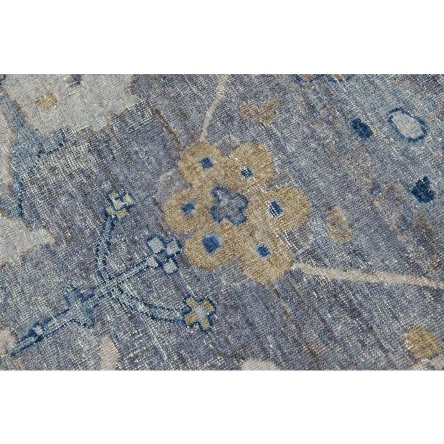 Apadana's Artisan Collection Handmade Allover Designed Gray Wool Rug For Sale - Image 10 of 11