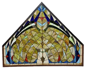 Mid-Century Stained Glass Church Window