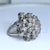 Contemporary 14k White Gold Diamond Cluster Cocktail Ring - Size 5.25 For Sale - Image 3 of 7