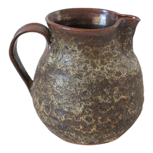 Vintage Brown Studio Art Pottery Pitcher
