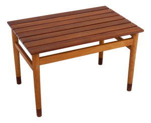Danish Modern Teak and Beech Bench, 1950s