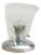 Petite Italian Chrome + Murano Glass Table Lamp, 1950s - 2 Available For Sale