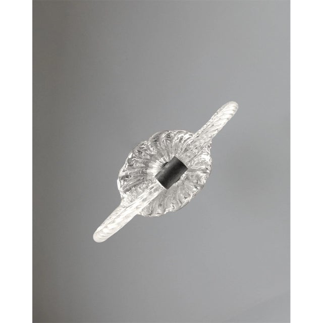 Large Vintage Murano Glass Chandelier Art Deco Flower Shape Design by Barovier and Toso Italy 1940s For Sale - Image 9 of 9