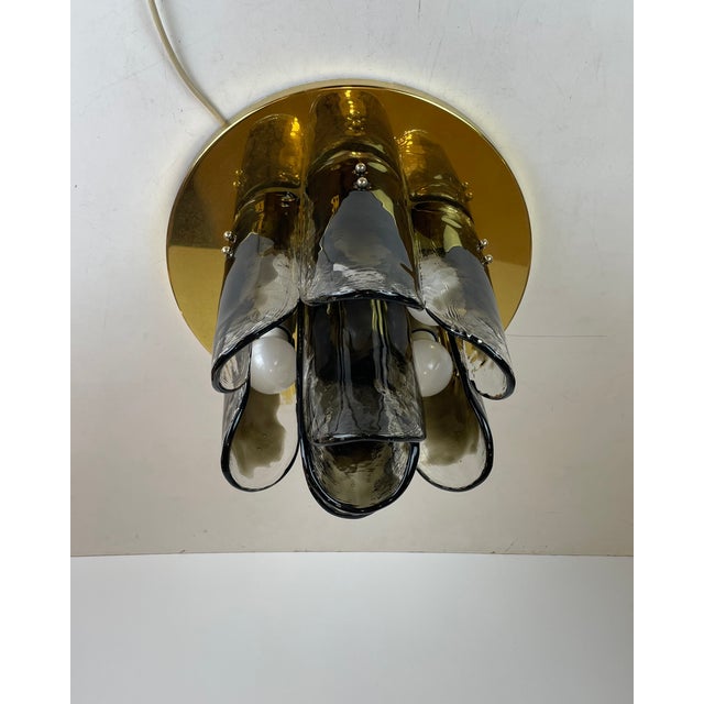 Murano and Brass Ceiling Lamp by J.T. Kalmar, Austria, 1960s For Sale - Image 9 of 18
