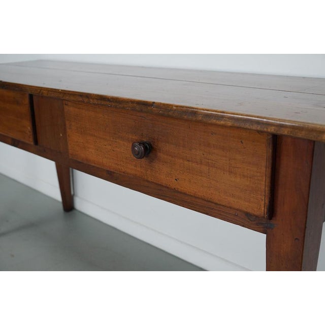 19th Century Rustic Farmhouse French Fruitwood Side Table For Sale - Image 16 of 18