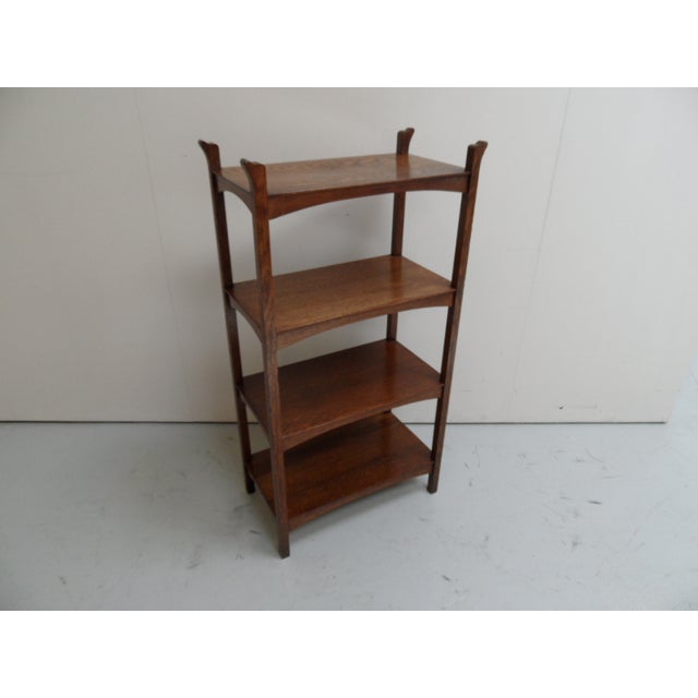 Art Nouveau Jugendstil Oak Open Bookcase Shelf, 1890s For Sale - Image 10 of 10