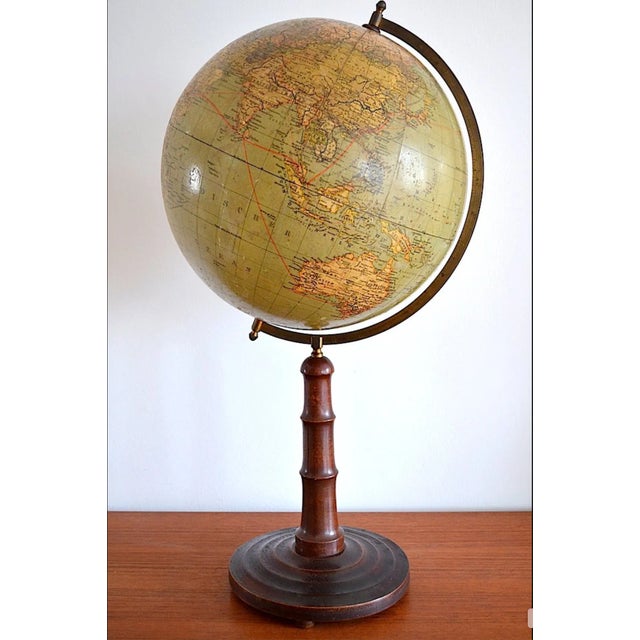 Vintage German Globe from Paul Räth & Dr. A. Krause, 1920s For Sale - Image 4 of 14
