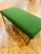 Hollywood Regency Vintage Brass Bench With New Upholstery For Sale - Image 3 of 10