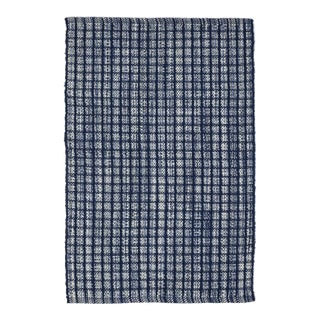 Dash & Albert by Annie Selke Coco Blue Indoor/Outdoor Rug, 2'6" x 8' For Sale